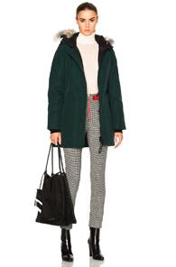 Canada Goose Victoria Parka With Coyote Fur In Green