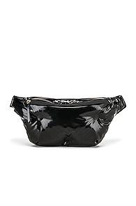 Maison Margiela Glam Slam Patent Fannypack In Black