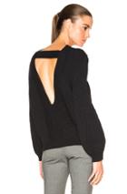 Victoria Beckham Round Sleeve Jumper In Black