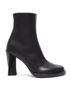 Ann Demeulemeester Leather Twist Heel Boots In Black