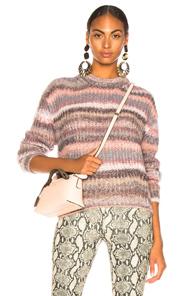 Acne Studios Striped Sweater In Gray,purple