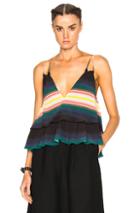 Apiece Apart Sandro Tiers Top In Green,blue,stripes