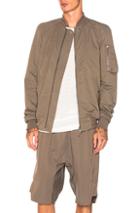 Rick Owens Raglan Bomber Jacket In Gray