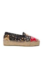 Alexander Mcqueen Leather Espadrilles In Black