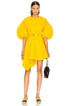 Marques ' Almeida Round Sleeve Dress In Yellow