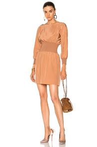 Tibi Sculpted Silk Corset Dress In Neutrals