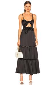 Jonathan Simkhai For Fwrd Tiered Dress In Black