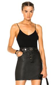 T By Alexander Wang V Neck Camisole Top In Black