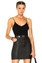 T By Alexander Wang V Neck Camisole Top In Black