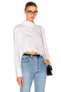 3.1 Phillip Lim Embroidered Crop Top In White