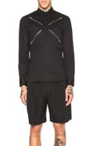 Givenchy Zipper Button Down Shirt In Black