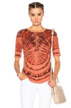 Raquel Allegra Basic Tee In Red,orange,ombre & Tie Dye