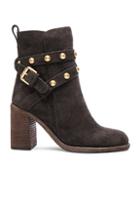 See By Chloe Suede Janis Boots In Gray