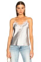 Fleur Du Mal Lace Trim Cami In Silver