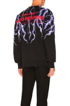 Alexander Wang Lightning Collage Loopback Sweatshirt In Black,purple
