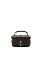 Saint Laurent College Chain Wallet In Black