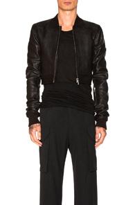 Rick Owens Glitter Bomber In Black