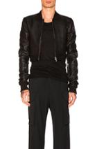 Rick Owens Glitter Bomber In Black