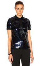 Carven Sequin Tee Shirt In Blue