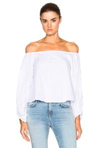 Nicholas Balloon Sleeve Top In White