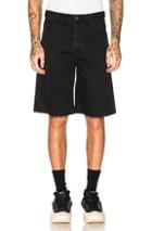 Raf Simons Chrome Patch & Paper Tag Shorts In Black