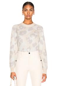 Rag & Bone Leopard Crew In Animal Print,gray