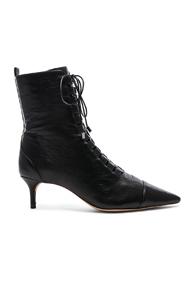 Alexandre Birman Leather Millen Lace Up Ankle Boots In Black