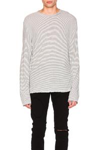 Rta Long Sleeve Shirt In White,stripes,black
