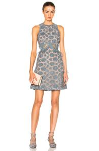 Self-portrait Cutwork Star Mini Dress In Blue