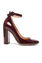 Gianvito Rossi Patent Leather Mary Jane Heels In Red