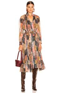 Zimmermann Ninety Six Smock Dress In Brown,neutral,paisley