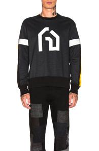 Junya Watanabe Printed Long Sleeve Jersey In Black