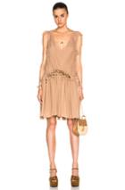Chloe Silk Crepon Mini Dress In Pink,neutrals
