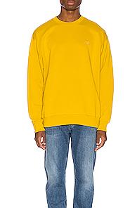 Acne Studios Forba Face Sweatshirt In Yellow