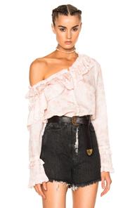 Magda Butrym Vigo Top In Floral,pink