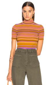 A.l.c. Dominico Top In Stripes,orange