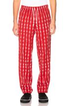 Warren Lotas Barbed Wire Pinstripe Gabardine Pajama Trouser In Abstract,red