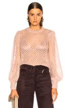 Zimmermann Unbridled Crop Sweater In Pink