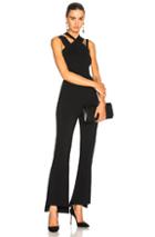 Roland Mouret Halesworth Plain Birdseye Stitch Jumpsuit In Black