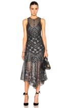 Veronica Beard Laguna Hem Dress In Black,metallics