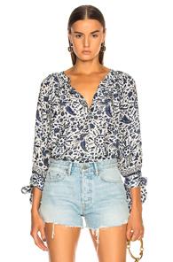 Natalie Martin Renata Top In Abstract,blue,white