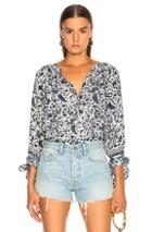 Natalie Martin Renata Top In Abstract,blue,white