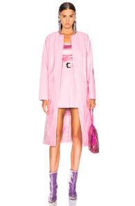 Staud Liam Trench Coat In Pink