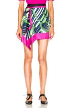 Carven Gathered Skirt In Abstract,blue,green,pink