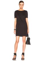 Atm Anthony Thomas Melillo Mercerized Cotton 3/4 Sleeve Dress In Black
