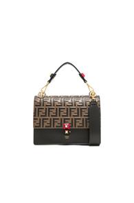 Fendi Logo Embossed Kan I In Black