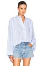 Helmut Lang Front Seam Detail Top In Blue