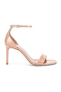 Saint Laurent Amber Ankle Strap Sandals In Neutral,pink