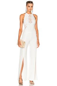 Jonathan Simkhai Multimedia Corded Jumpsuit In White