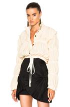 J.w. Anderson Pleated Gauze Jacket In Neutrals